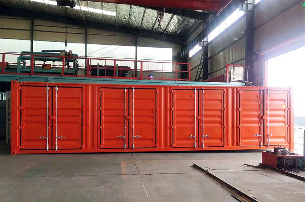Red Color 40-Foot High-Cube Four Side Door Container
