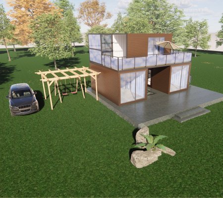 Renderings Of Two Bedrooms And One Living Room Homestay
